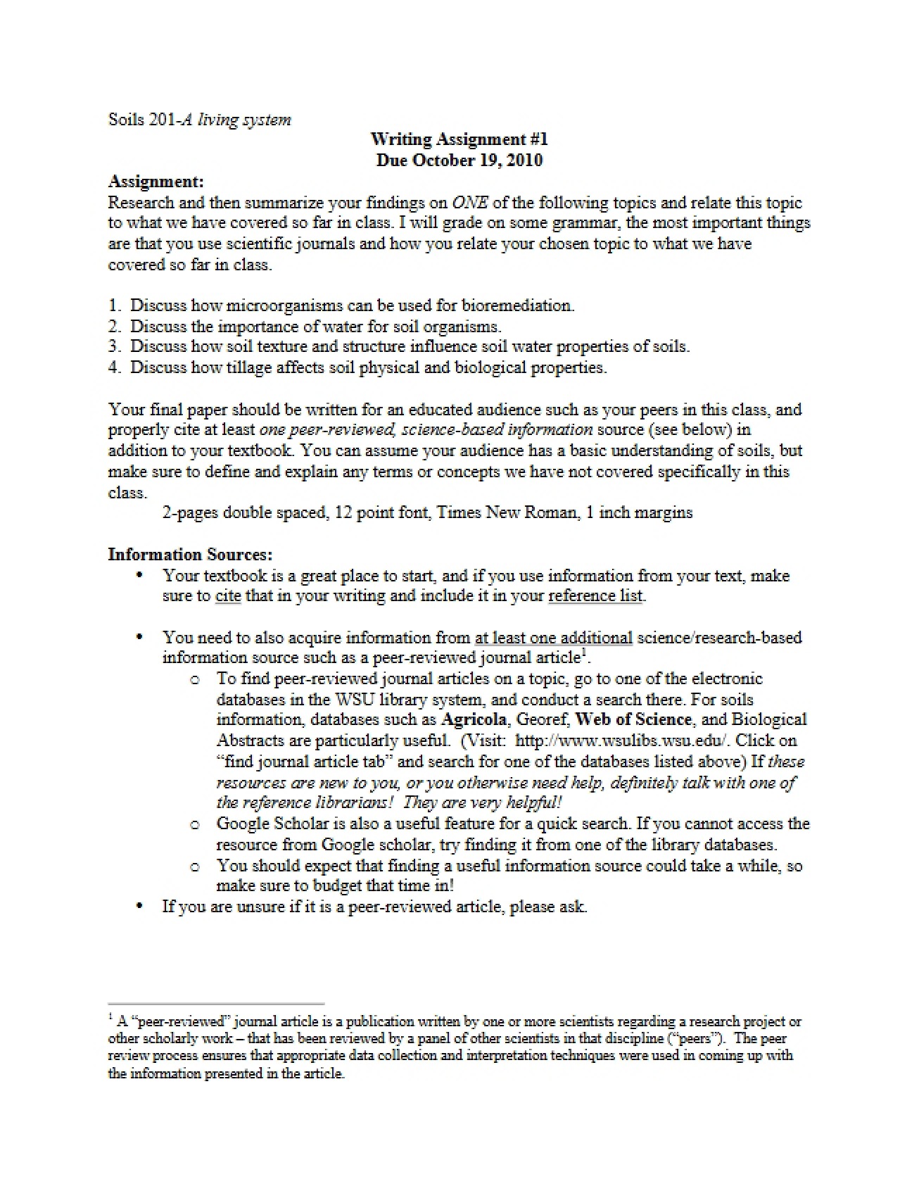 Assignment 1 Writing