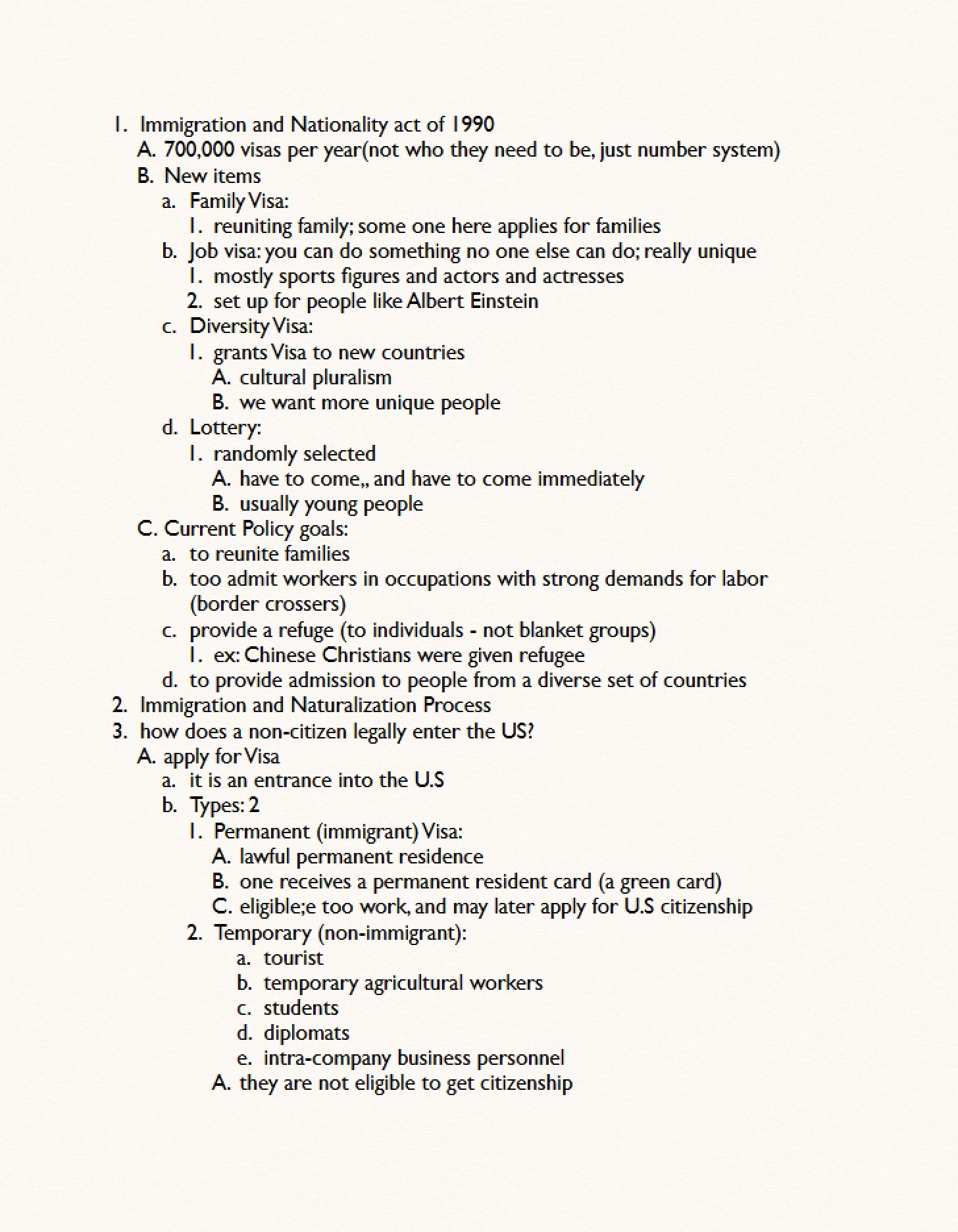 1990 Immigration and Nationality Act