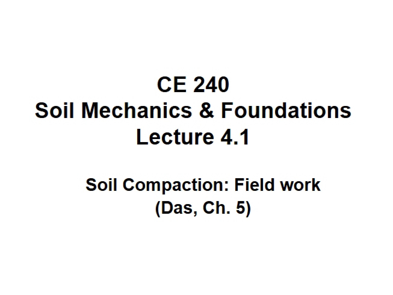 Soil Compaction Field Work