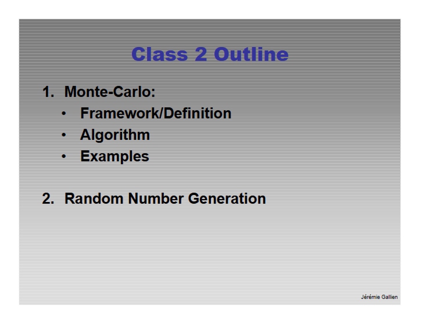 Method of Monte-Carlo