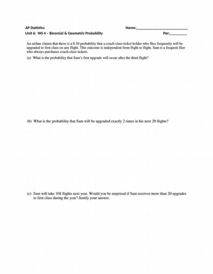 Worksheet 6 Solutions