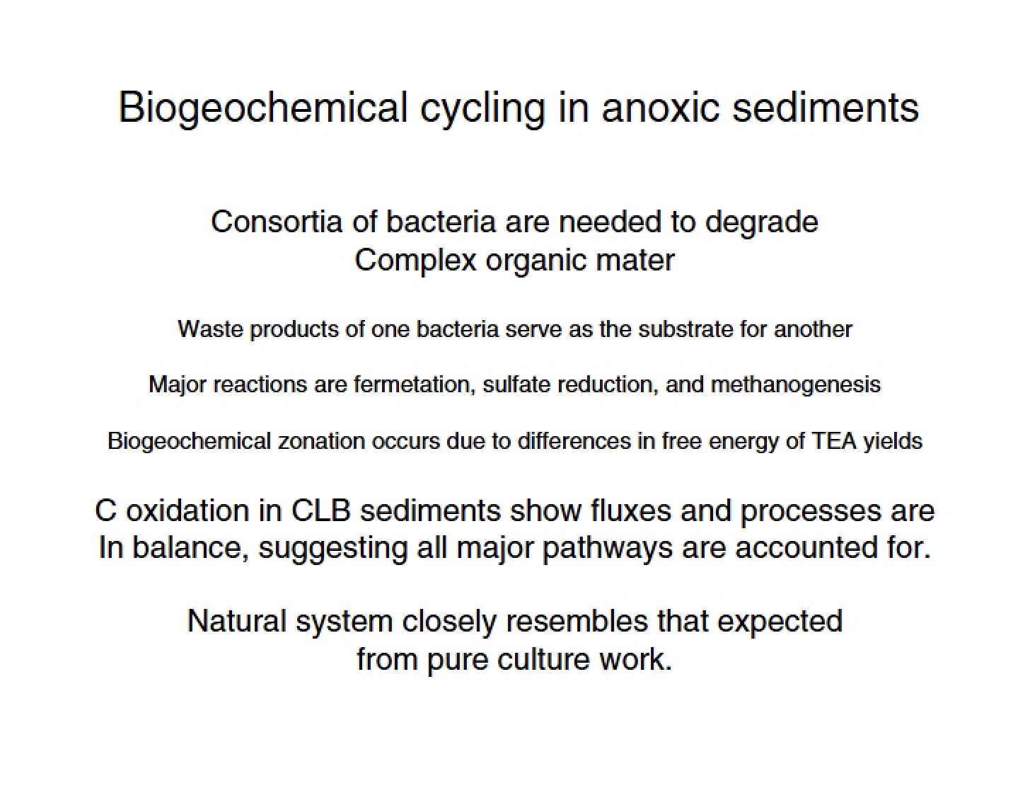 Anoxic Sediments Biogeochemical Cycling