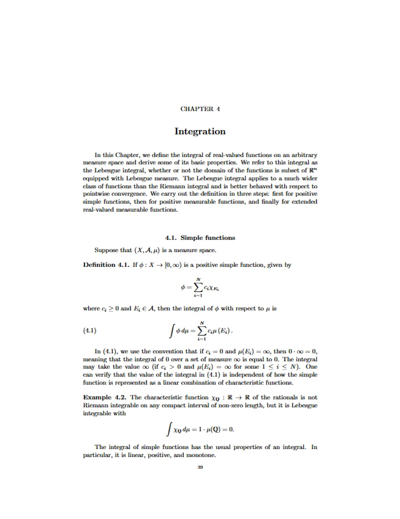 Integration Chapter 4