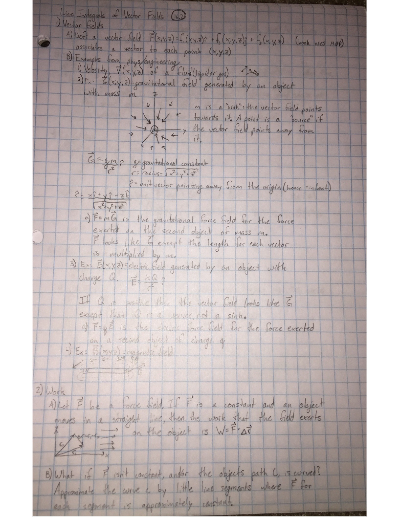 Vector Fields Line Integrals