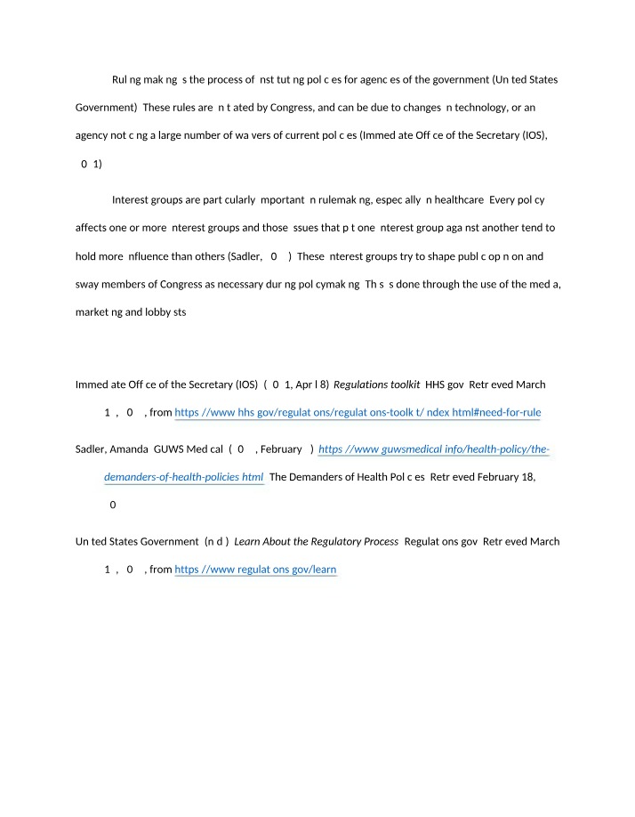 Agenda Setting and Rulemaking in Health Policy