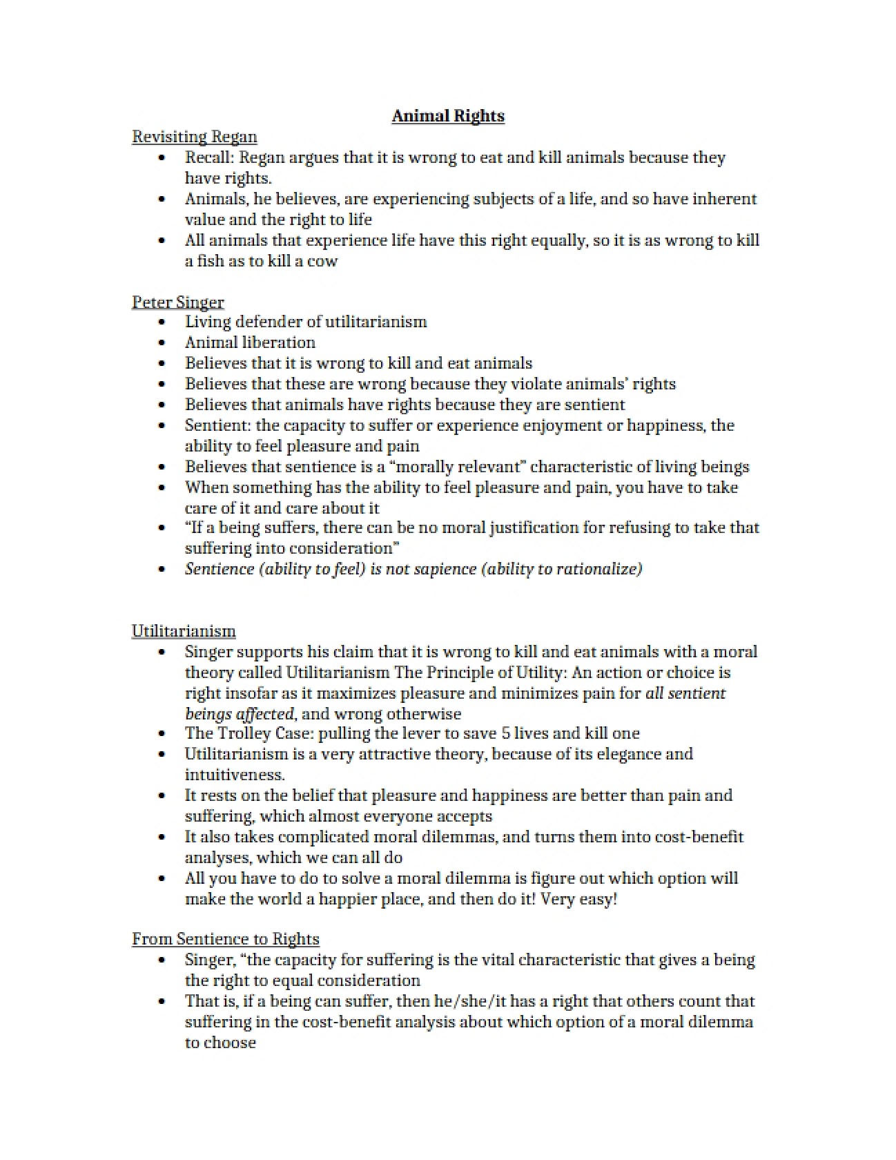 Rights of Animals