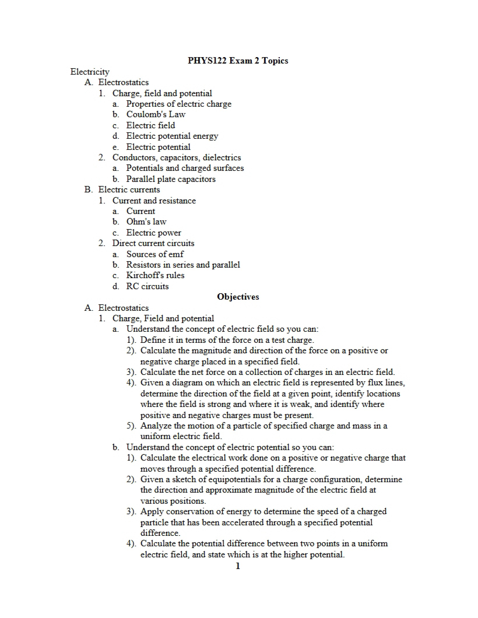 Examination Two