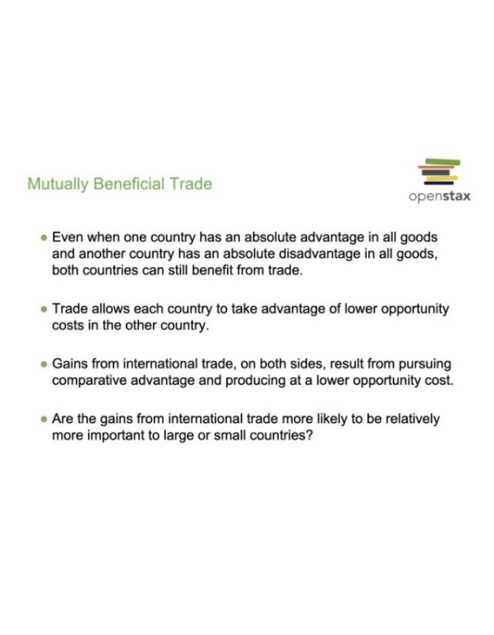 International Trade - Benefits
