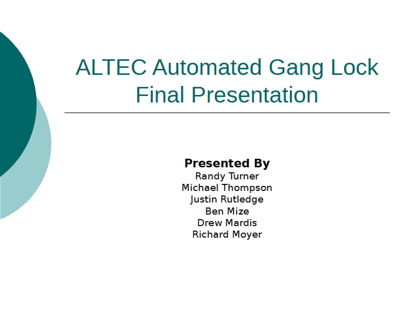 Automated Gang Lock by Altec