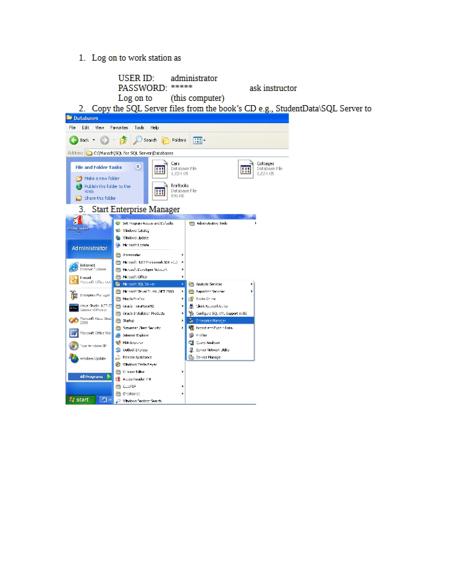 Server Attachment SQL Databases