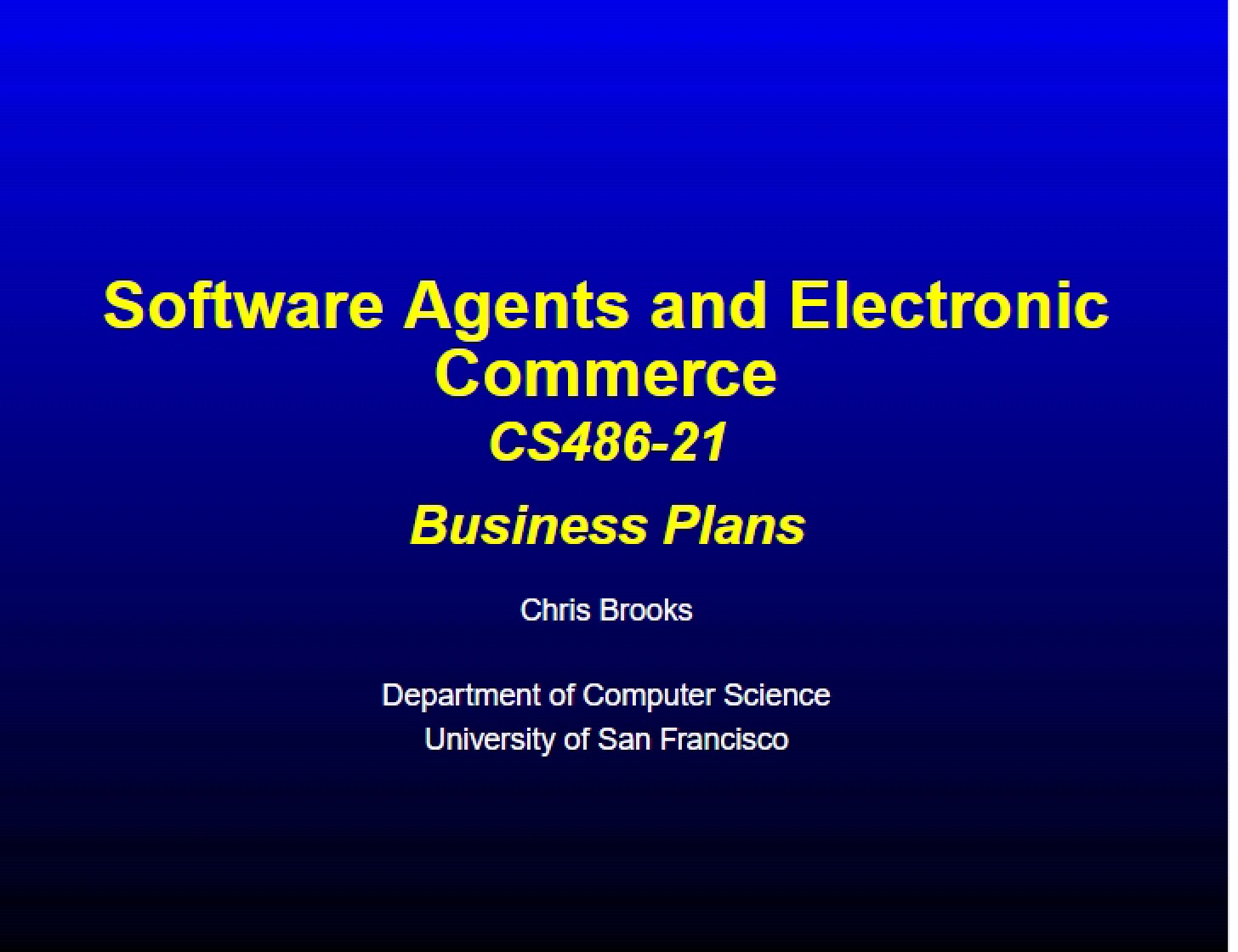 Electronic Commerce and Software Agents - 22 Pages