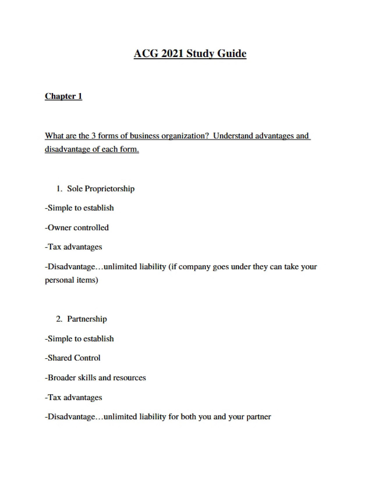 First Chapter of Financial Accounting