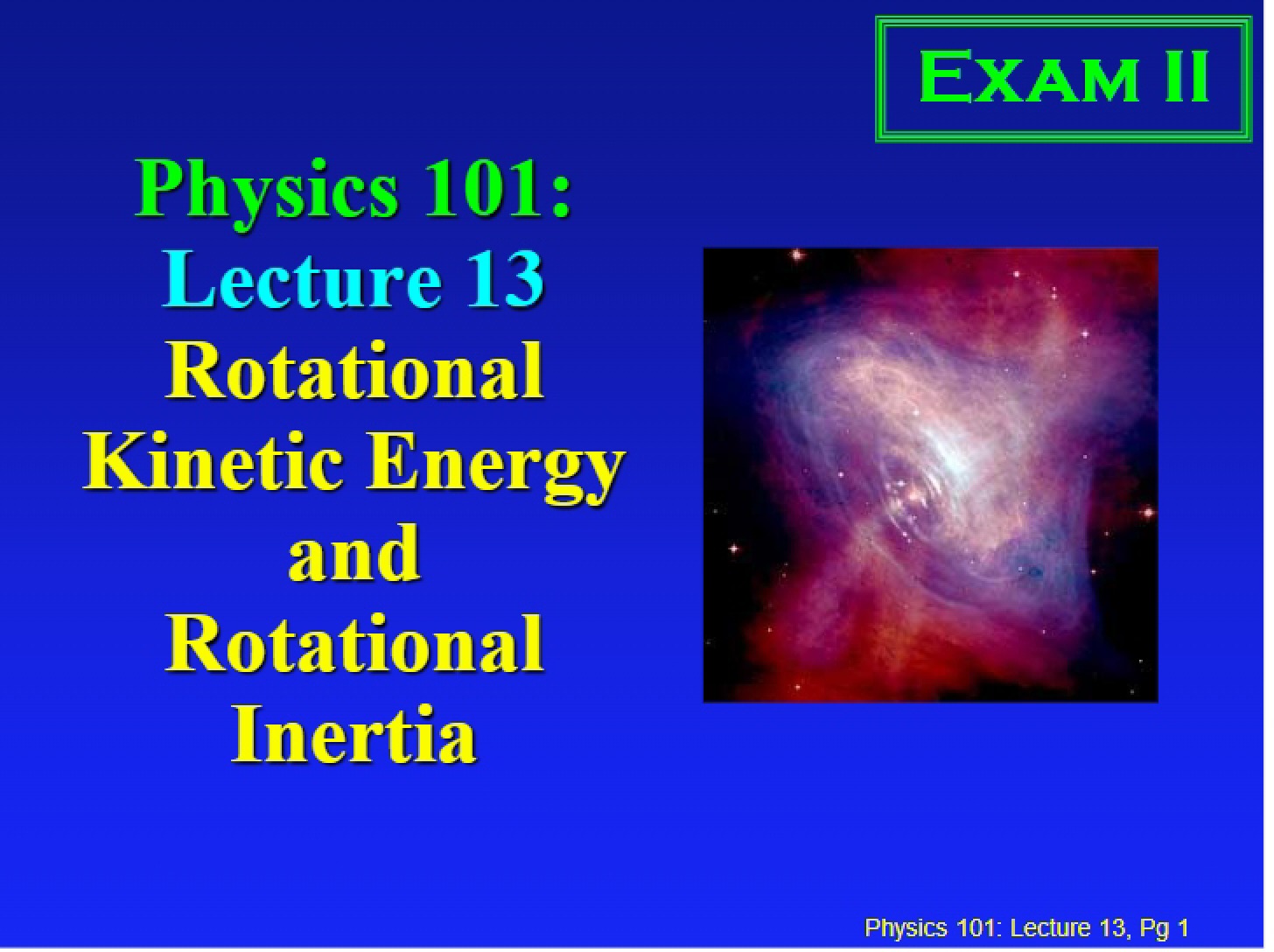 Class Handout 14