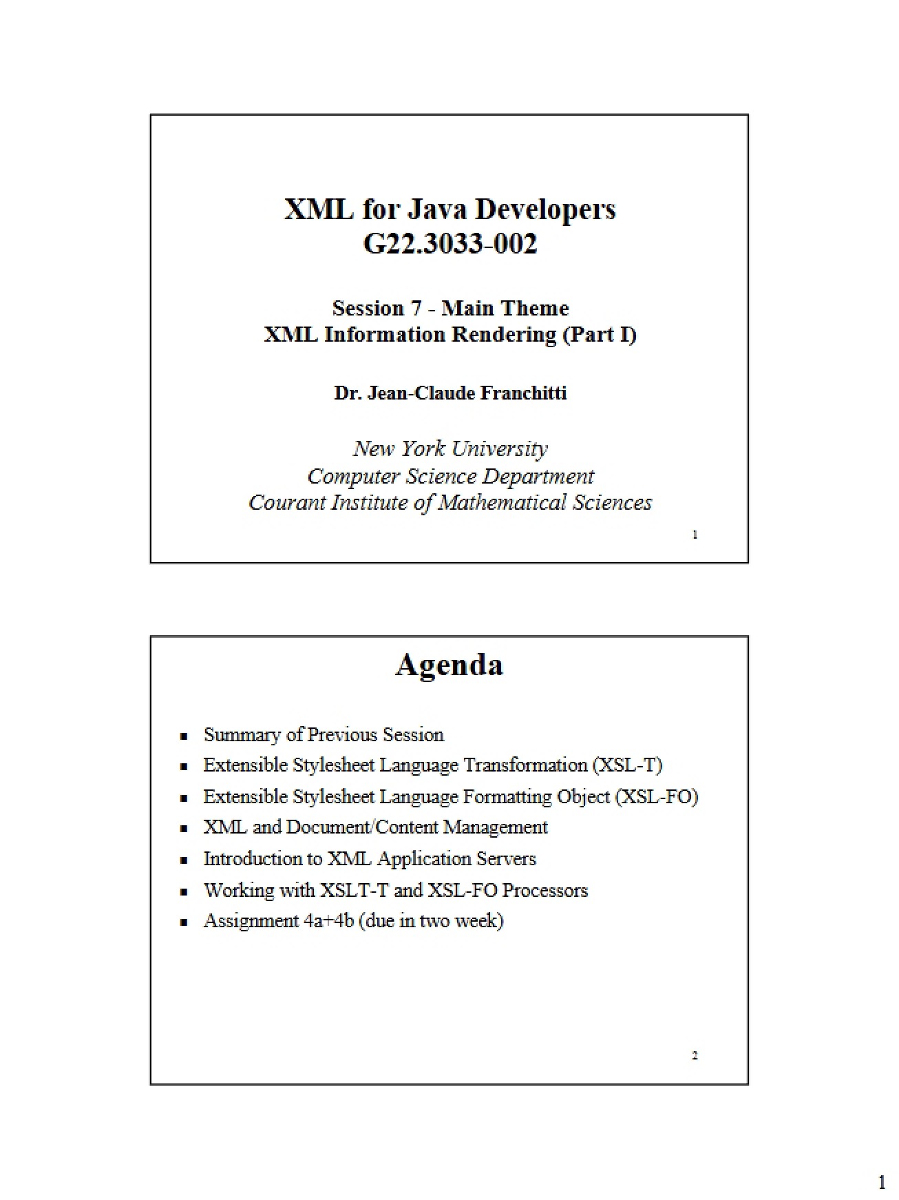 XML for Developers using Java