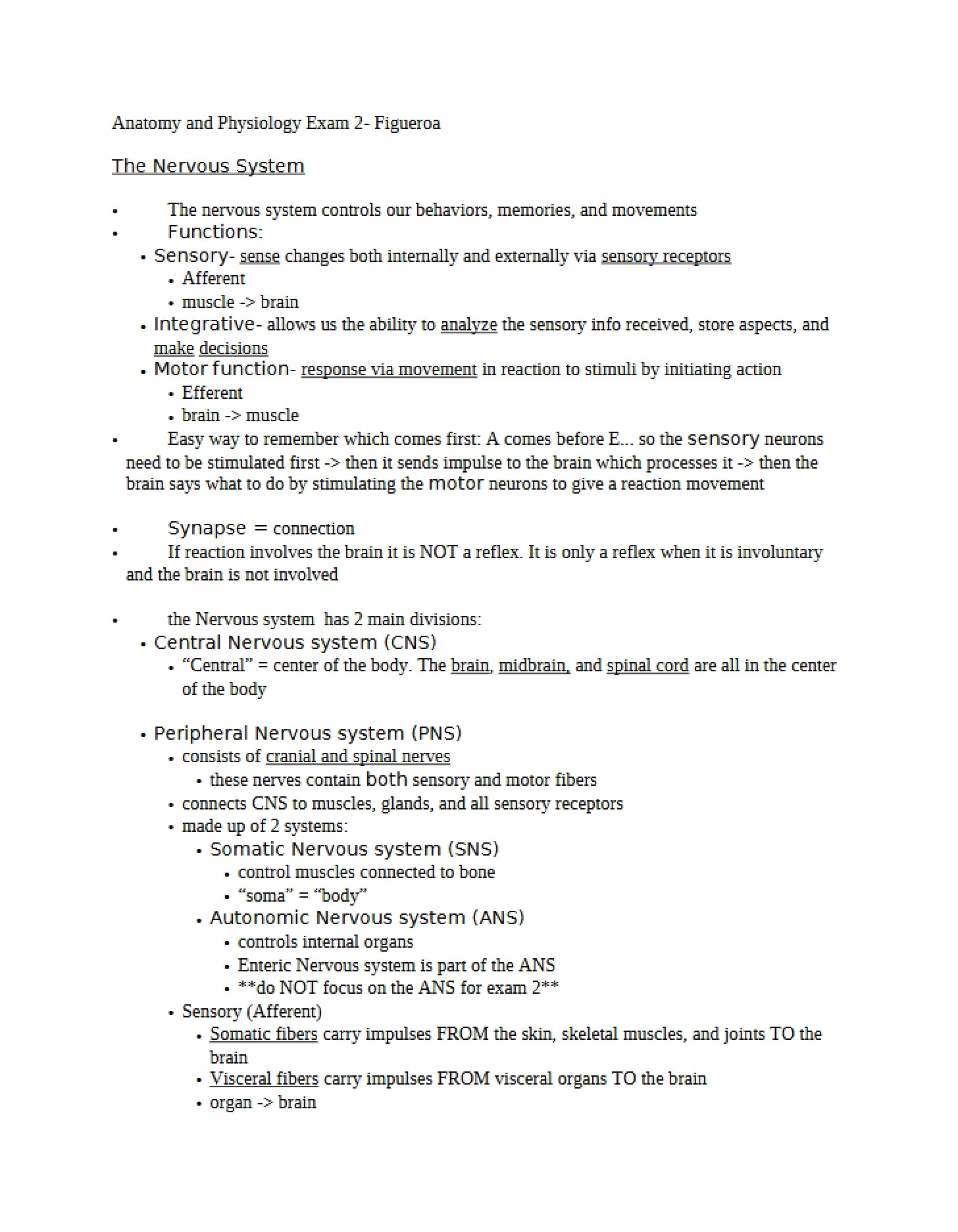 Figueroa Anatomy and Physiology Exam 2