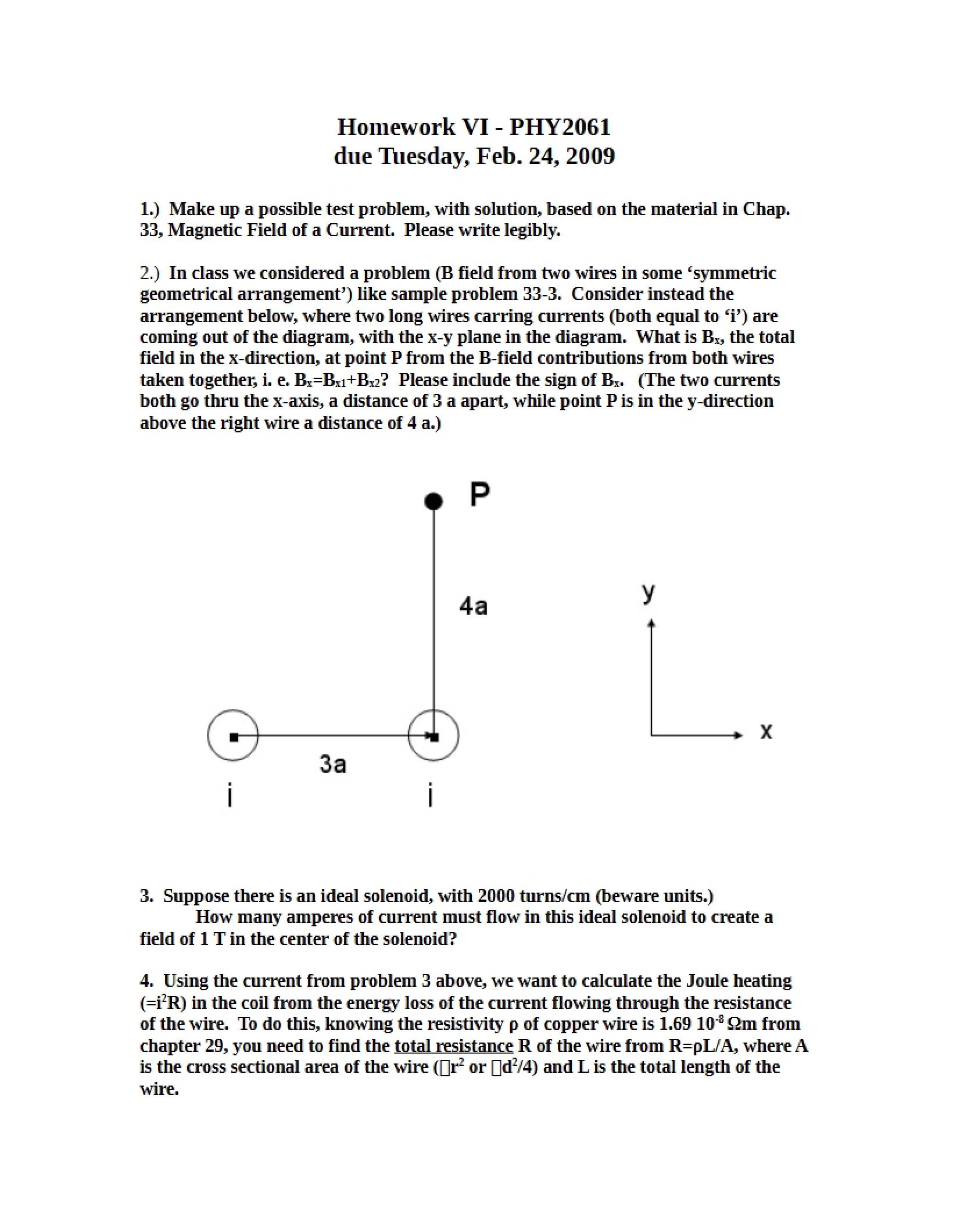 Sixth Homework