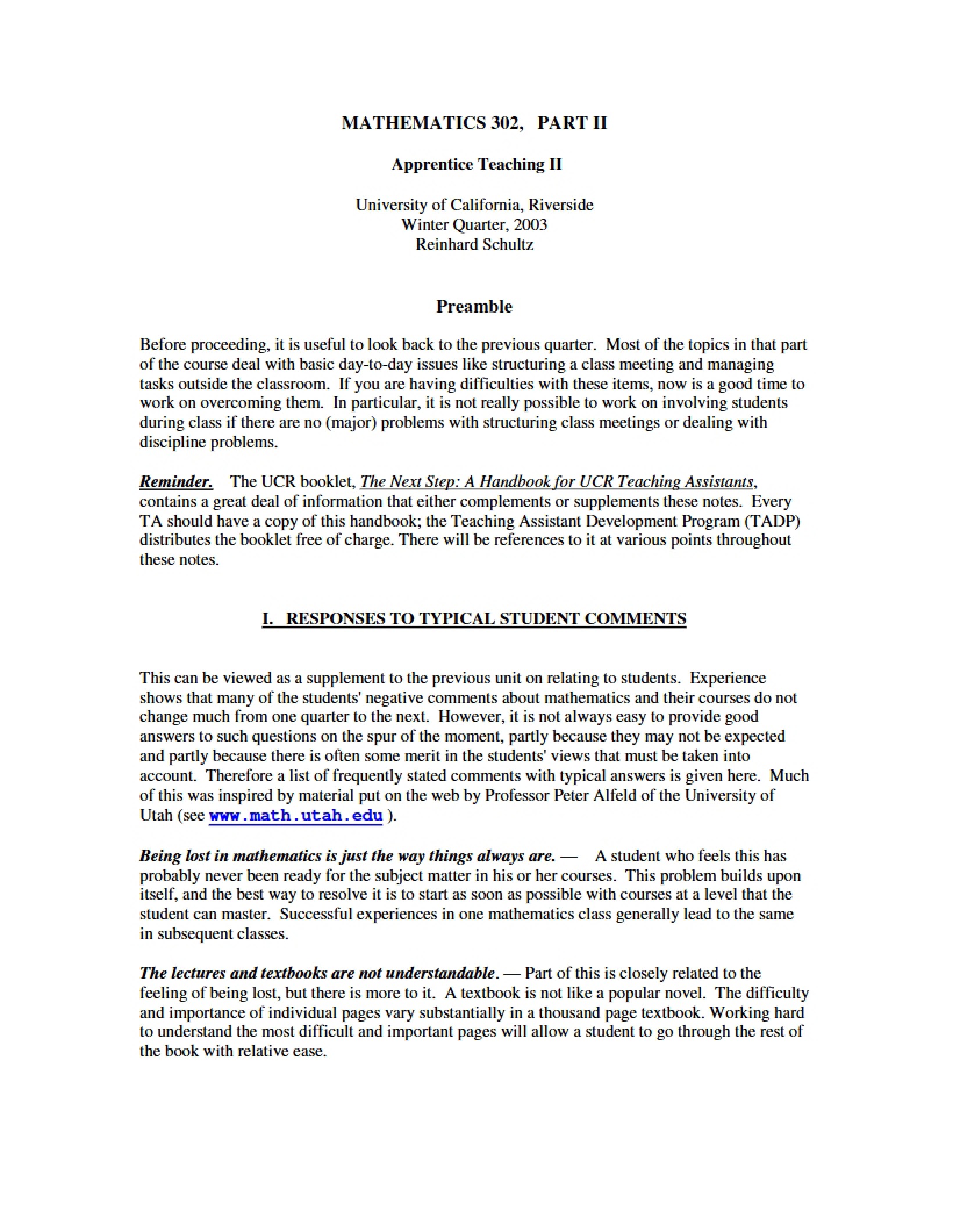 Second Apprentice Teaching Module