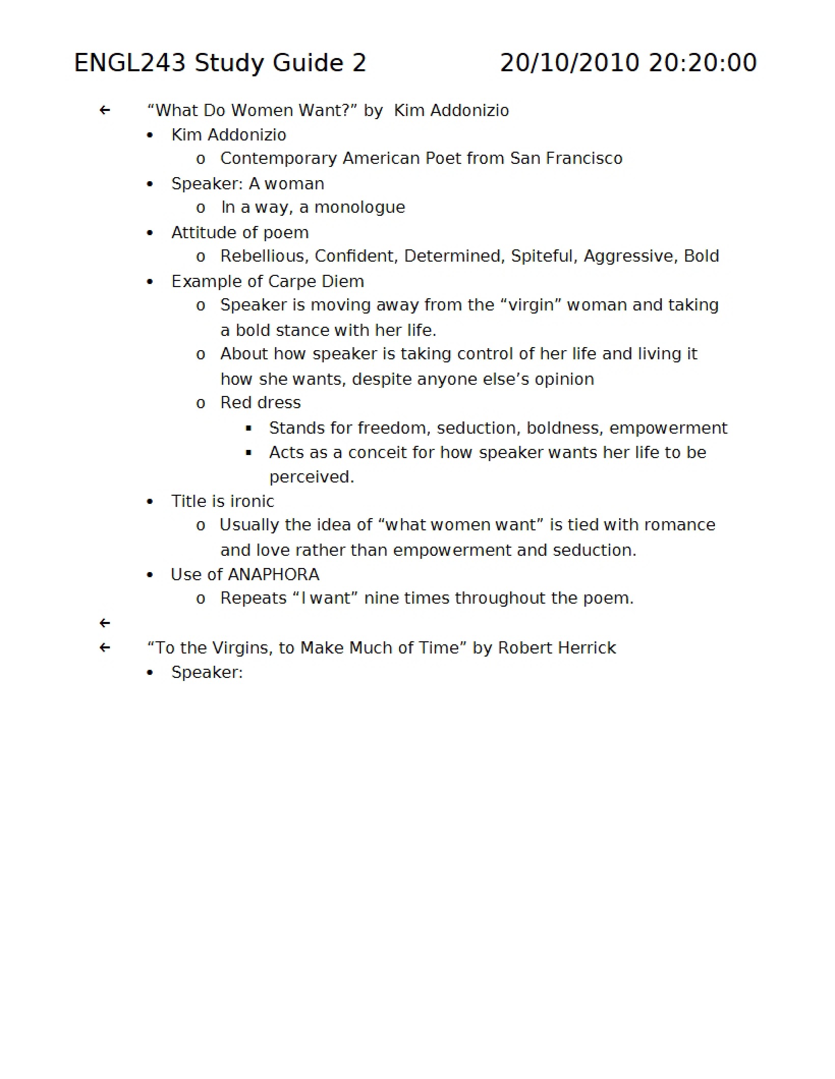 Second Study Guide