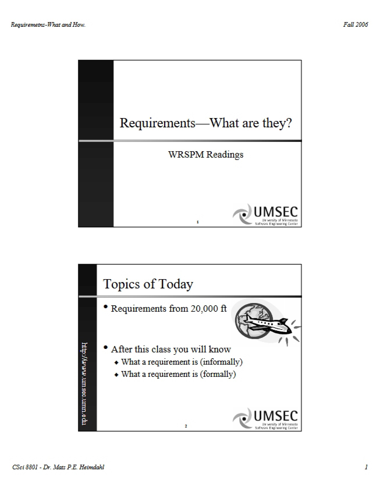 Advanced Software Engineering Class Notes - 17 Pages
