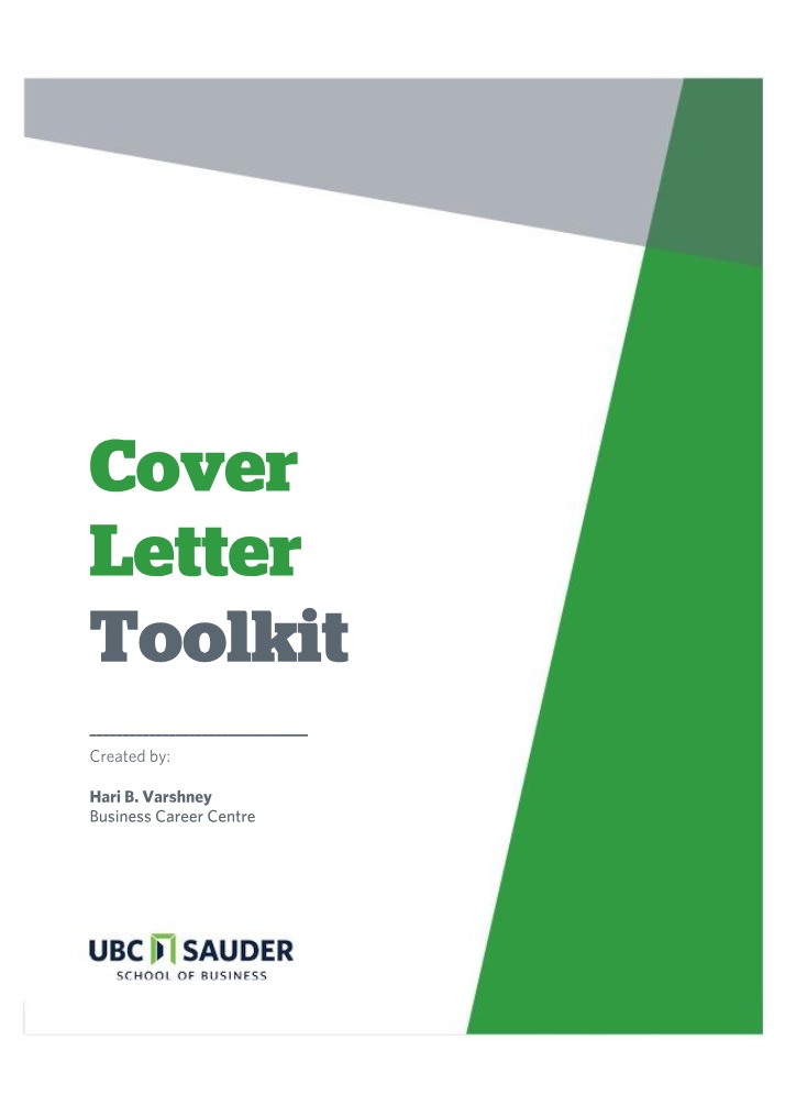 Cover Letter Writing Toolkit