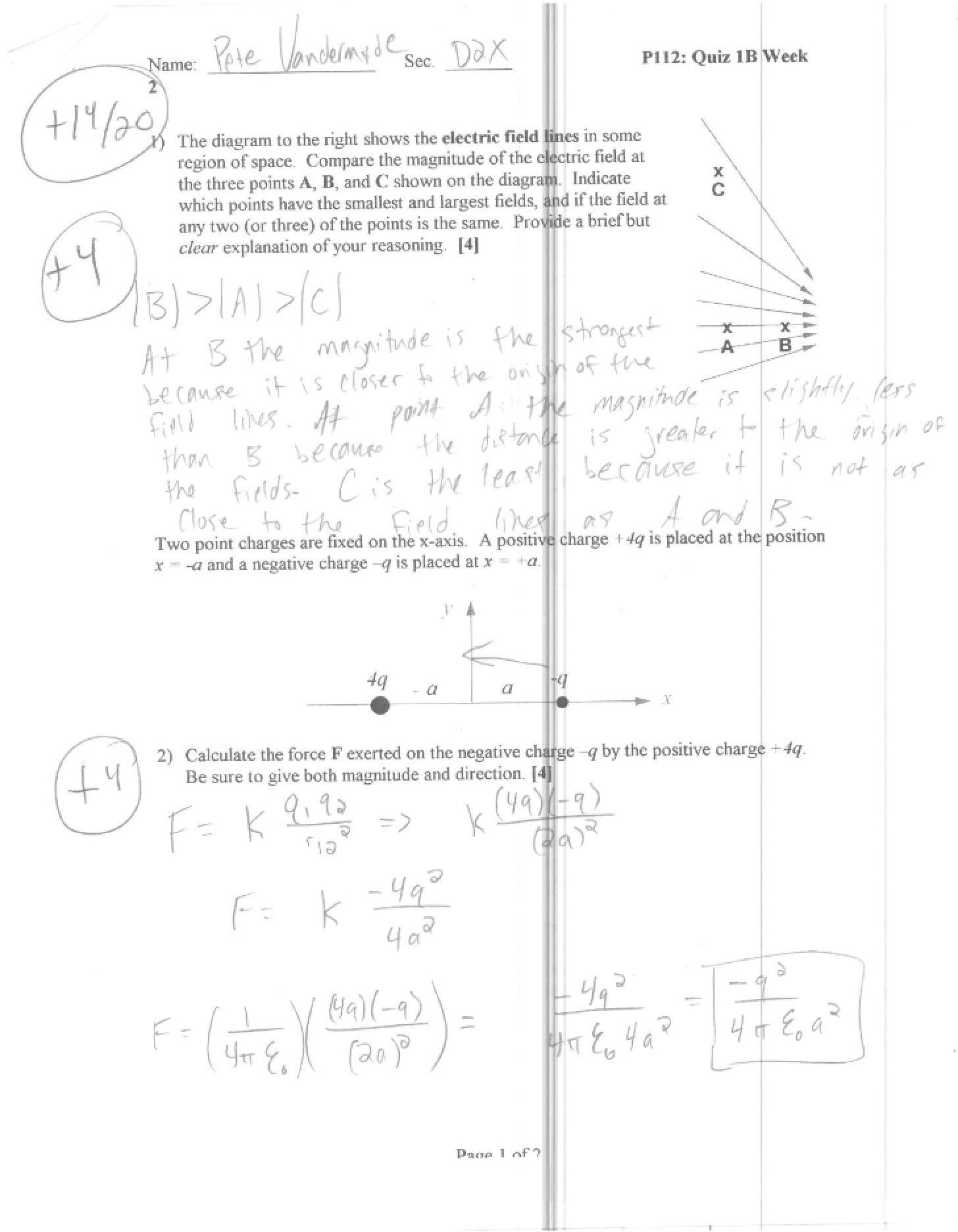 Quiz 1 (Version B)
