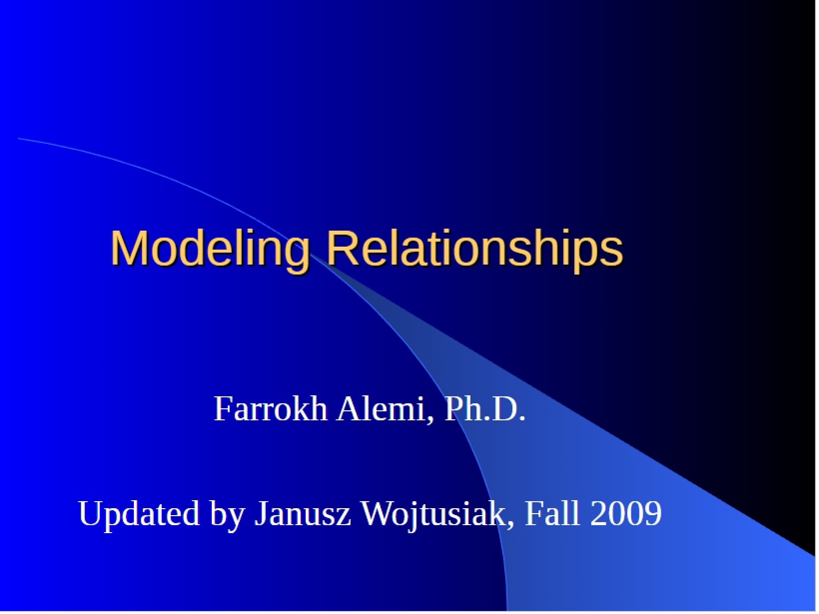 Relationship Modeling