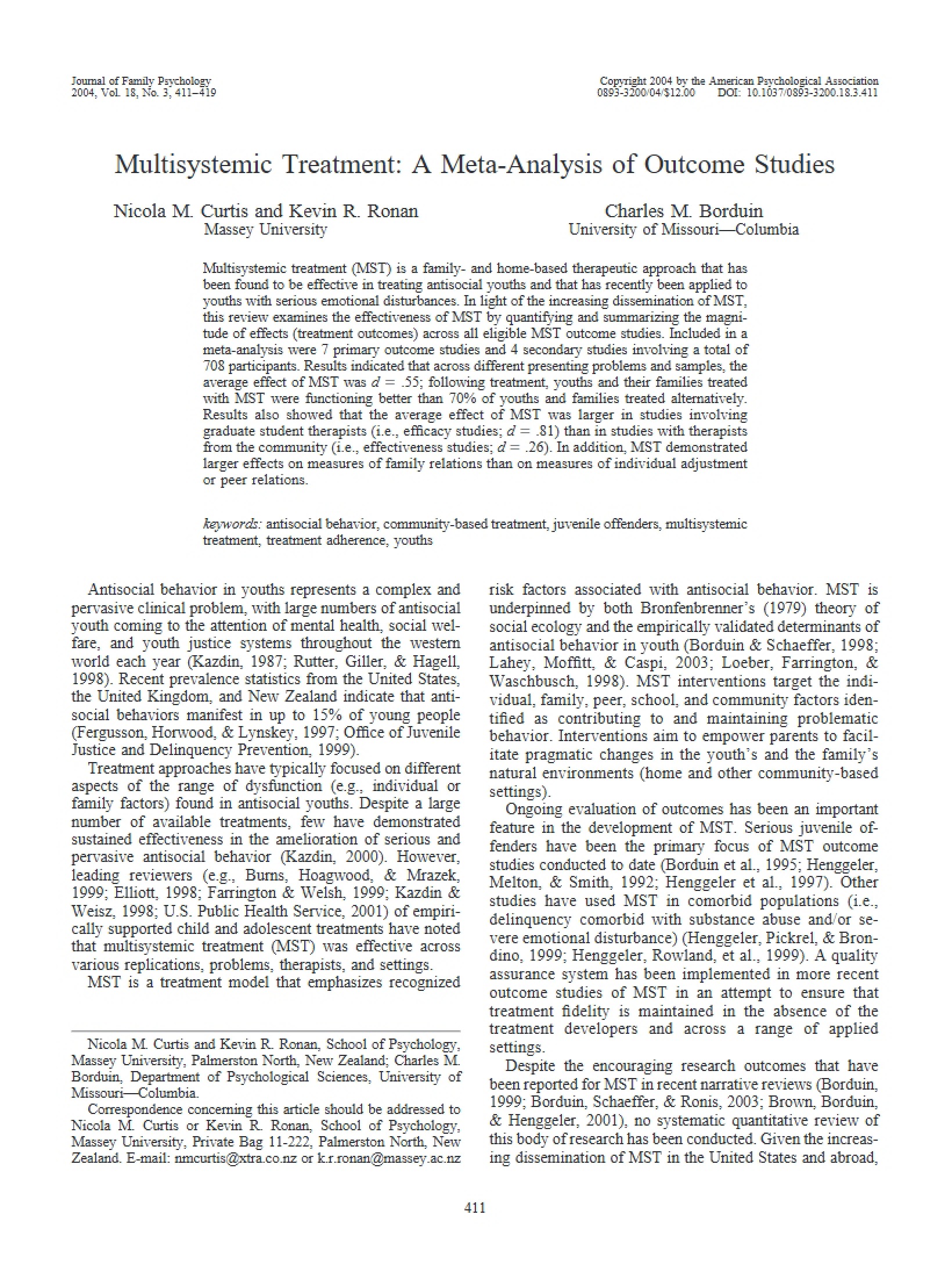 Treatment Across Multiple Systems