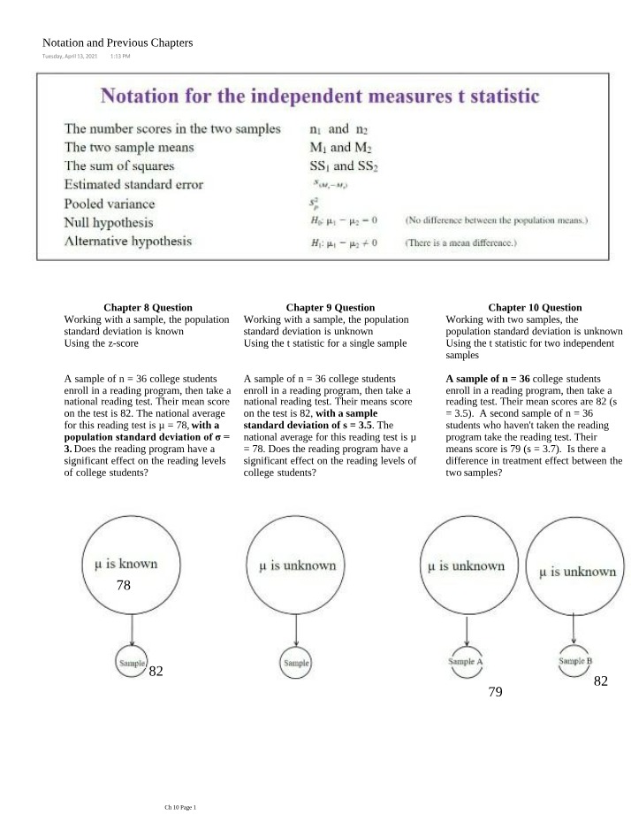 Lecture Notes - Chapter 10