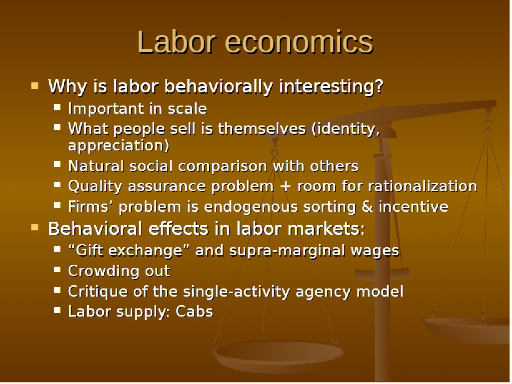 Economics of Labor