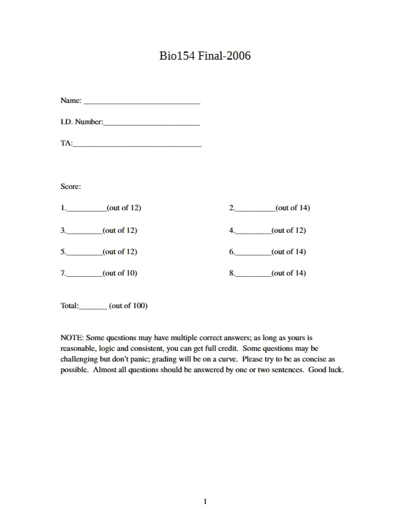 Neurobiology Study Notes (Set 1)
