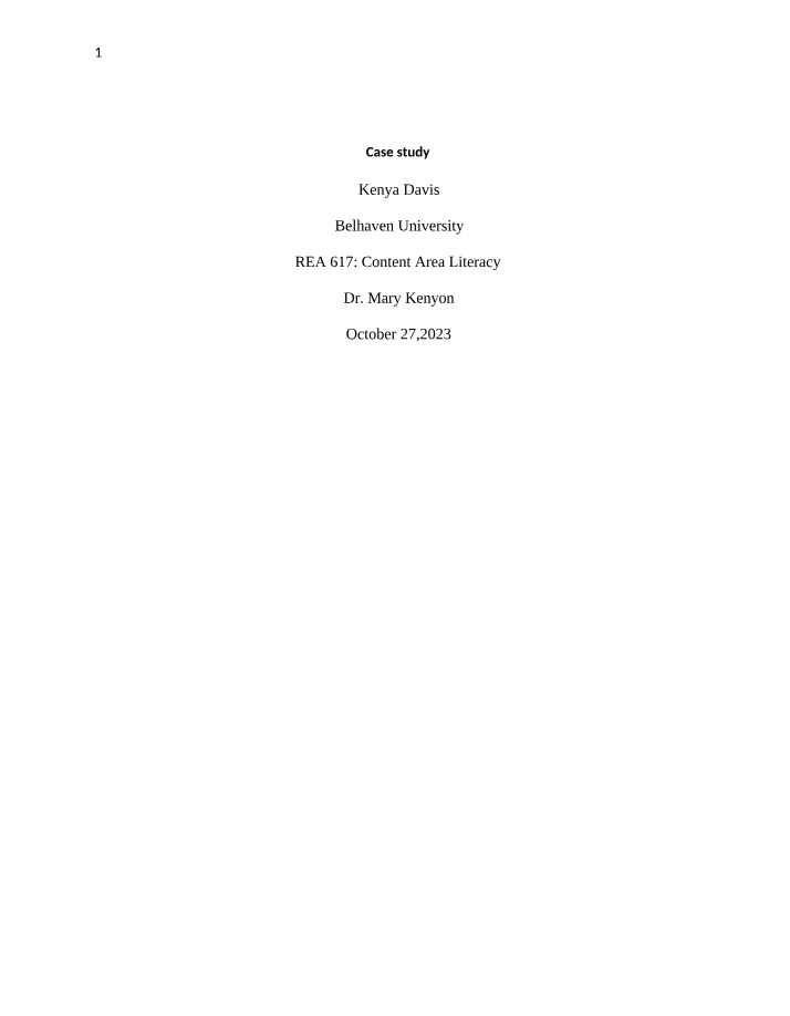 REA617 Unit 3 Assignment 1