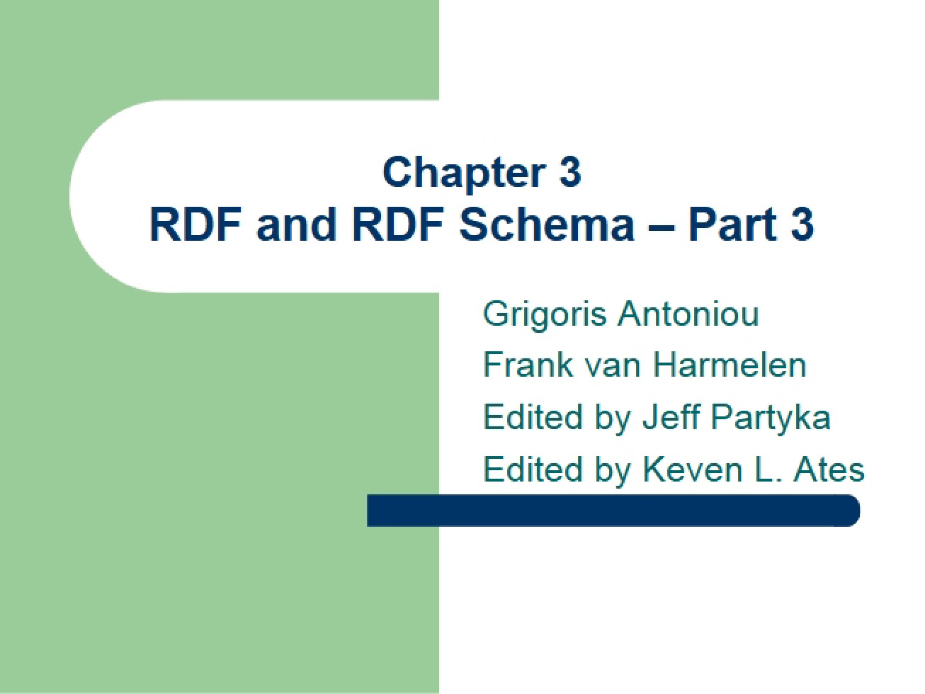 Part 3 RDF Schema and RDF
