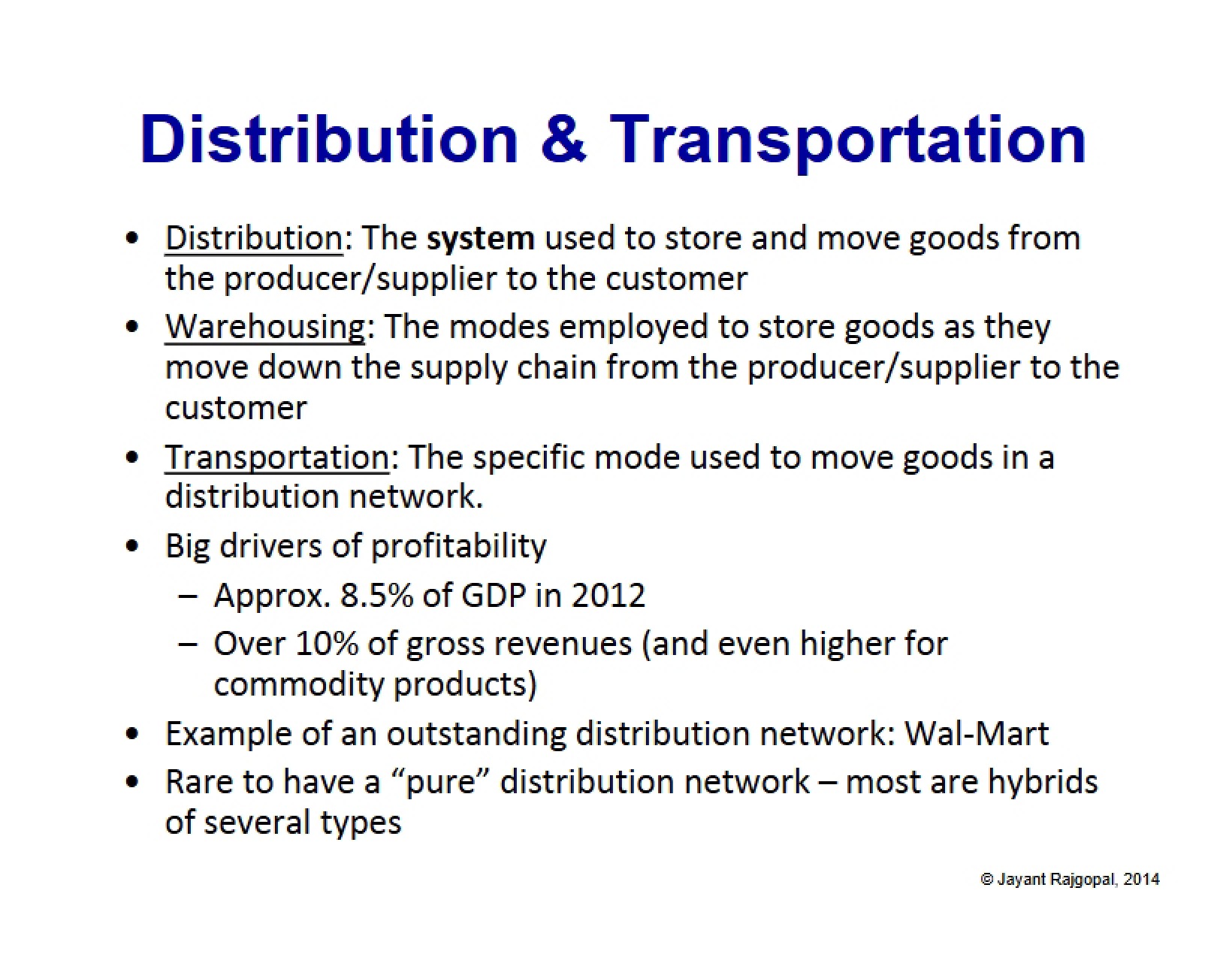 Distribution Strategies