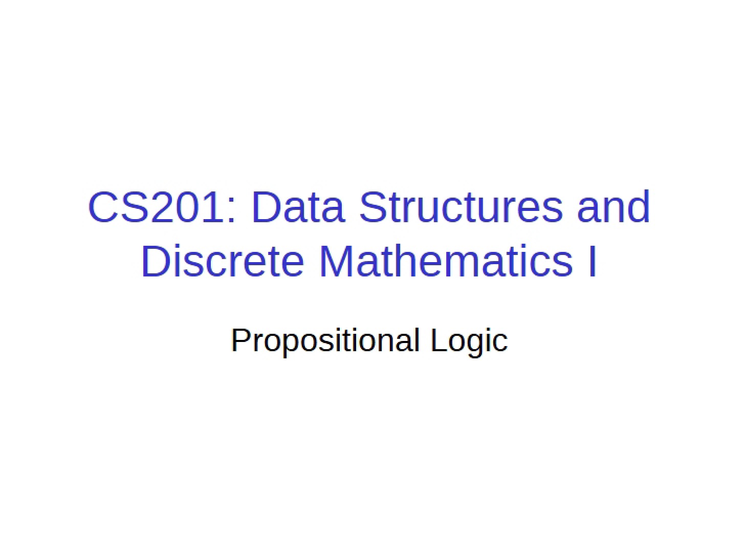 Discrete Mathematics I and Data Structures