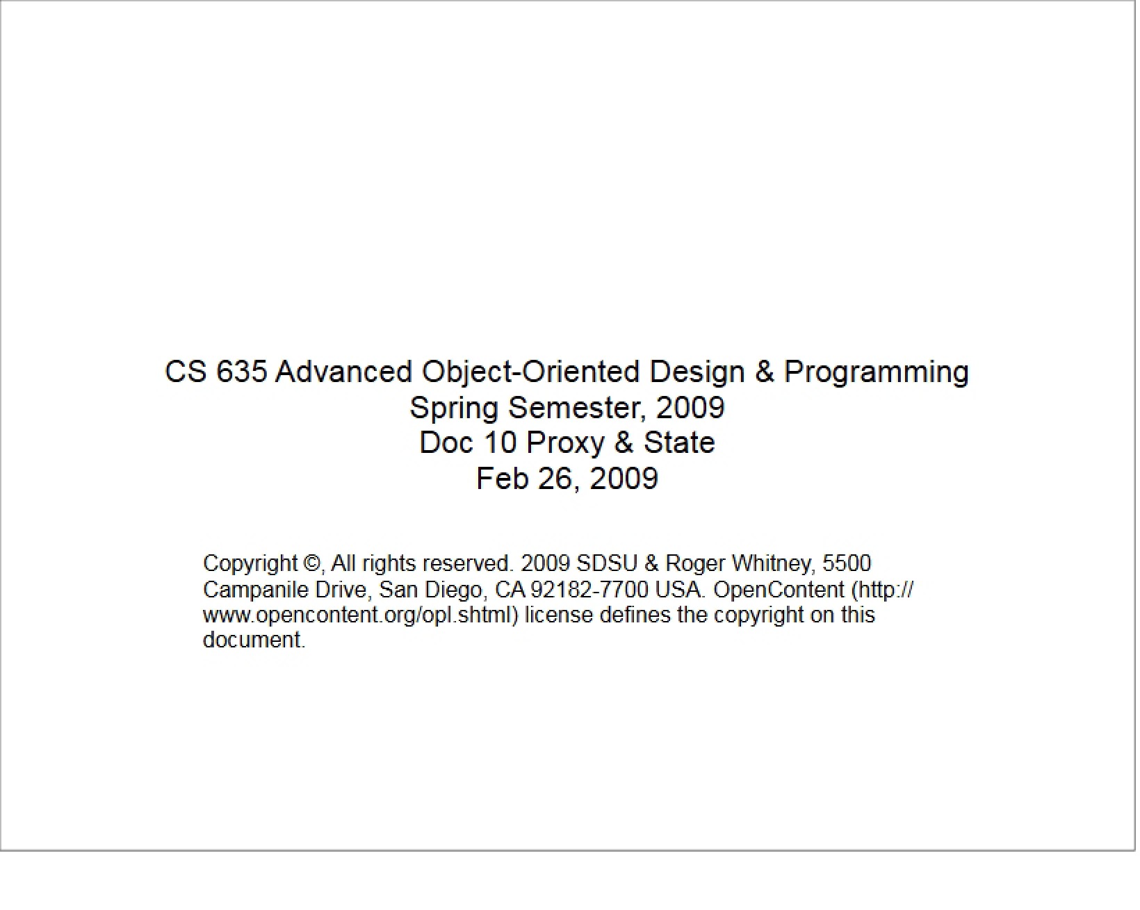 State and Proxy Patterns