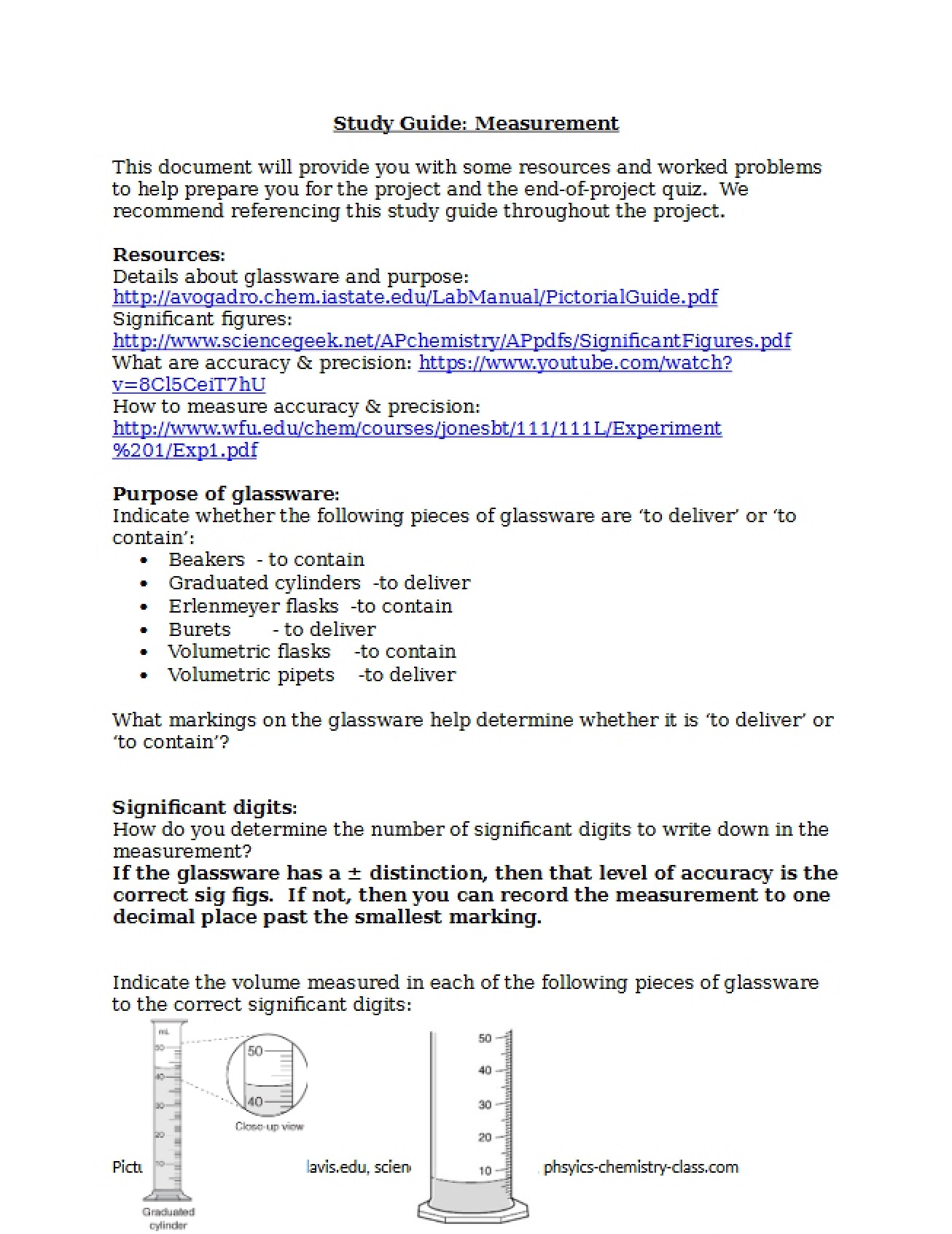 Key Measurement Study Guide