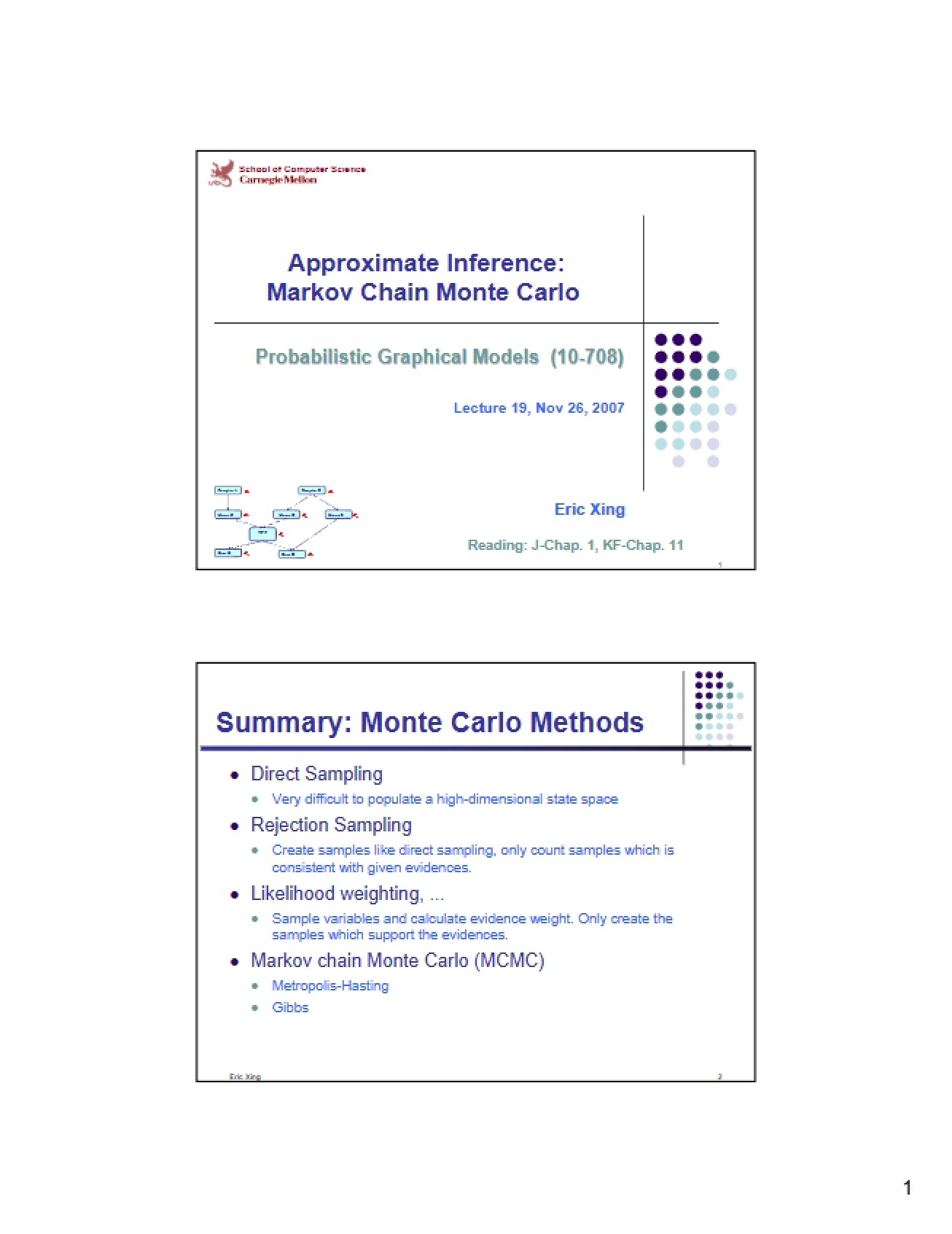Session 05 of Probabilistic Graphical Models