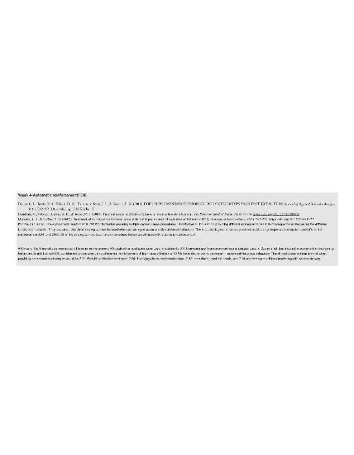Reducing Automatic Reinforcement - A Review of Strategies