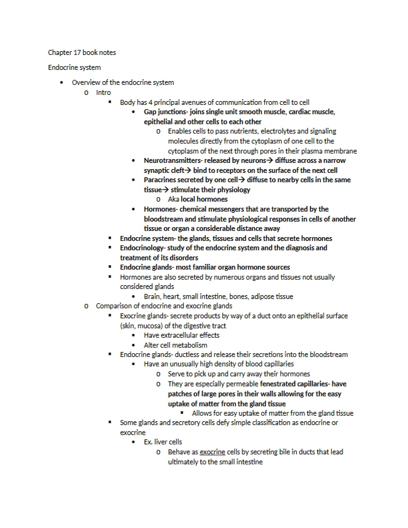 System of the Endocrine Part One