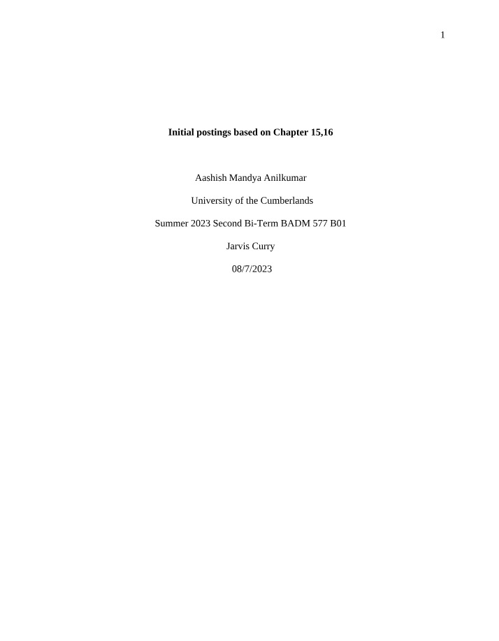 Reading for Week 5 (BADM 577)