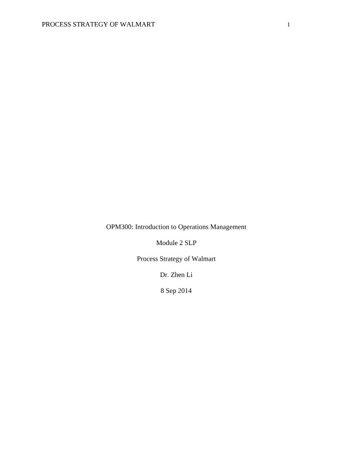 Module 2 SLP for OPM300