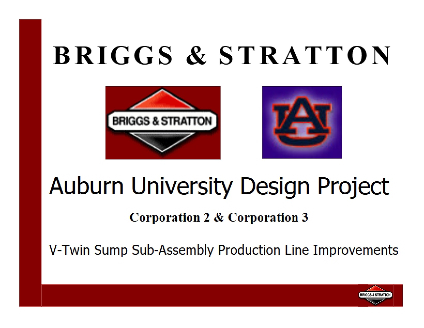 Project Briggs & Stratton