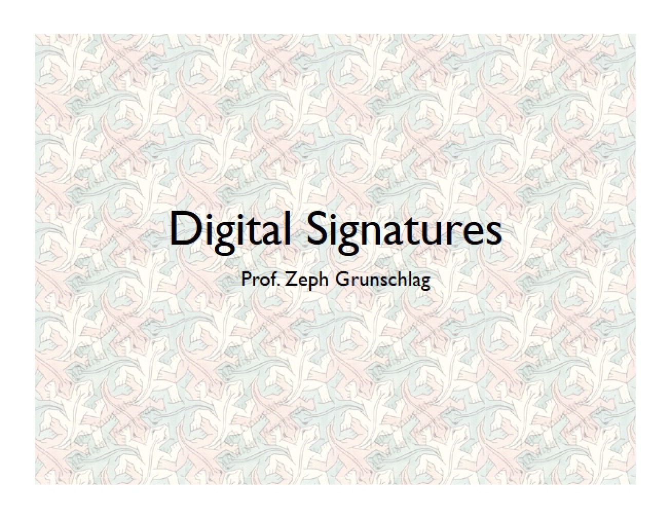 Digital Signature Methods