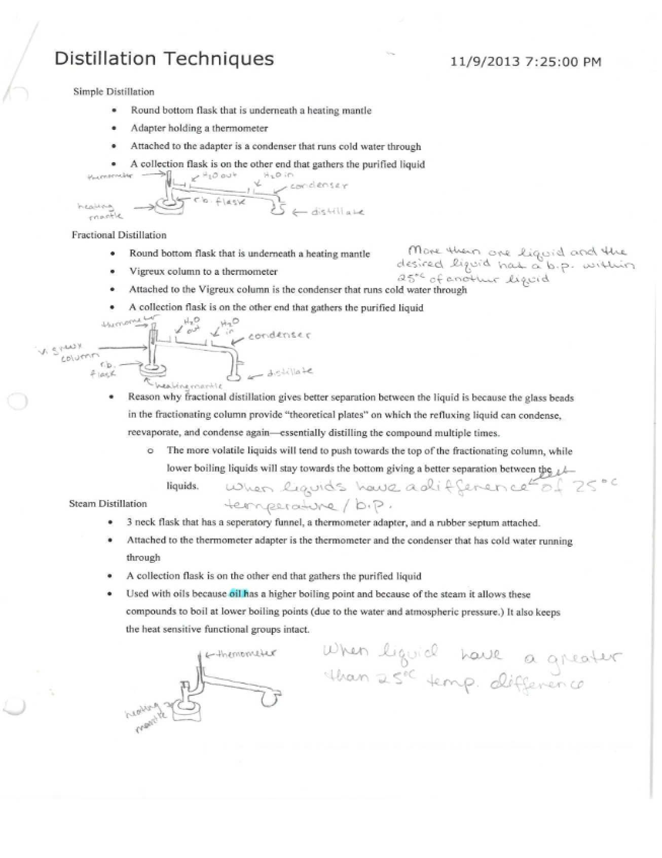 Organic Chemistry Lab Notes, Set 11