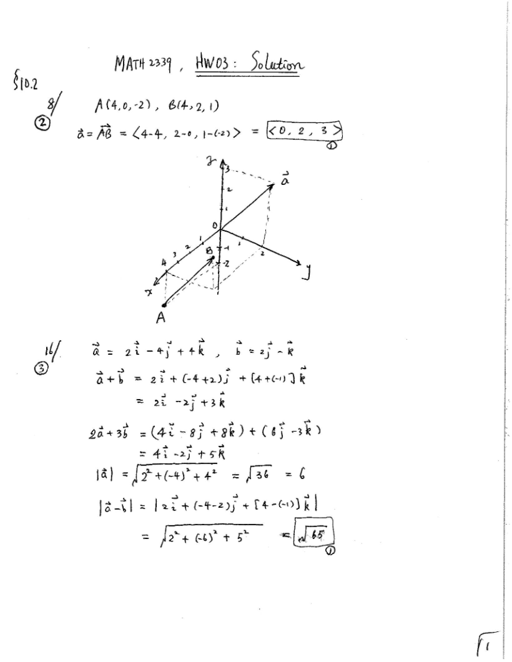 Homework 03 Solution (Part 1)