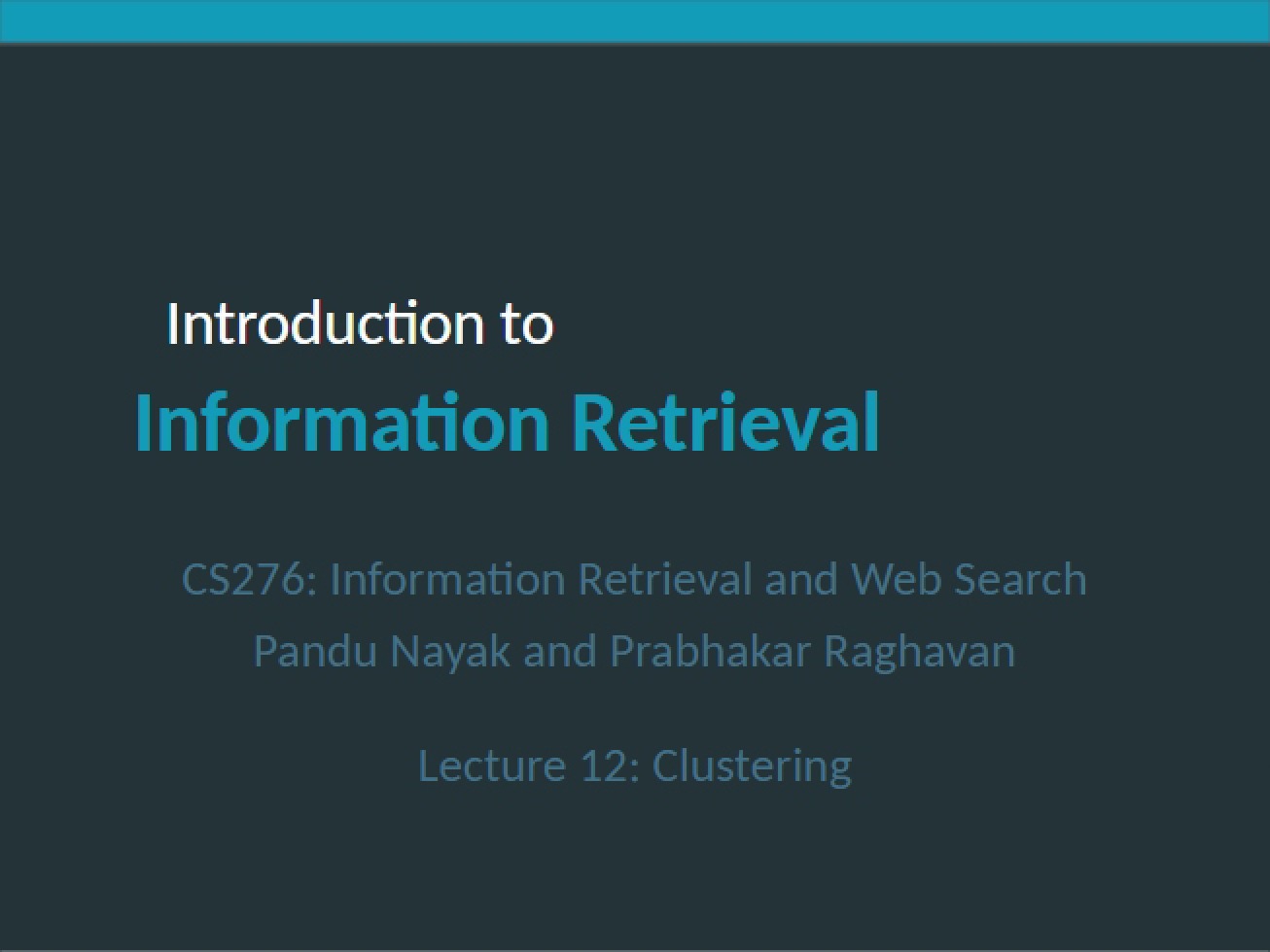 Introduction to Information Retrieval (Set 2)