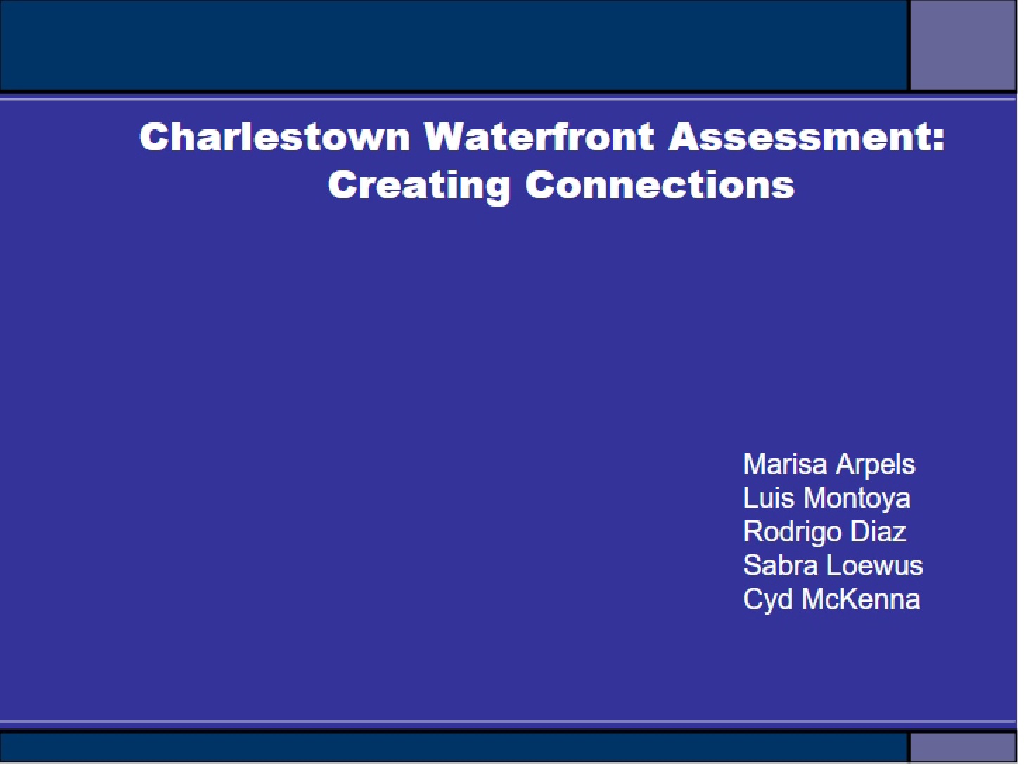 Assessment of Charlestown Waterfront