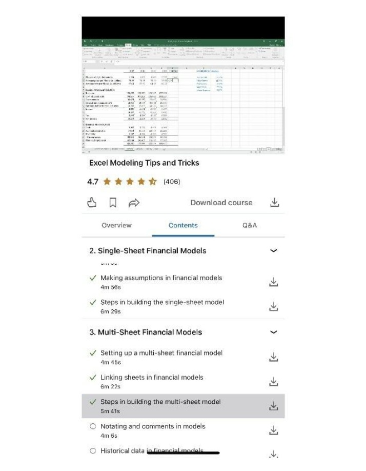 Tips and Tricks for Excel Modeling
