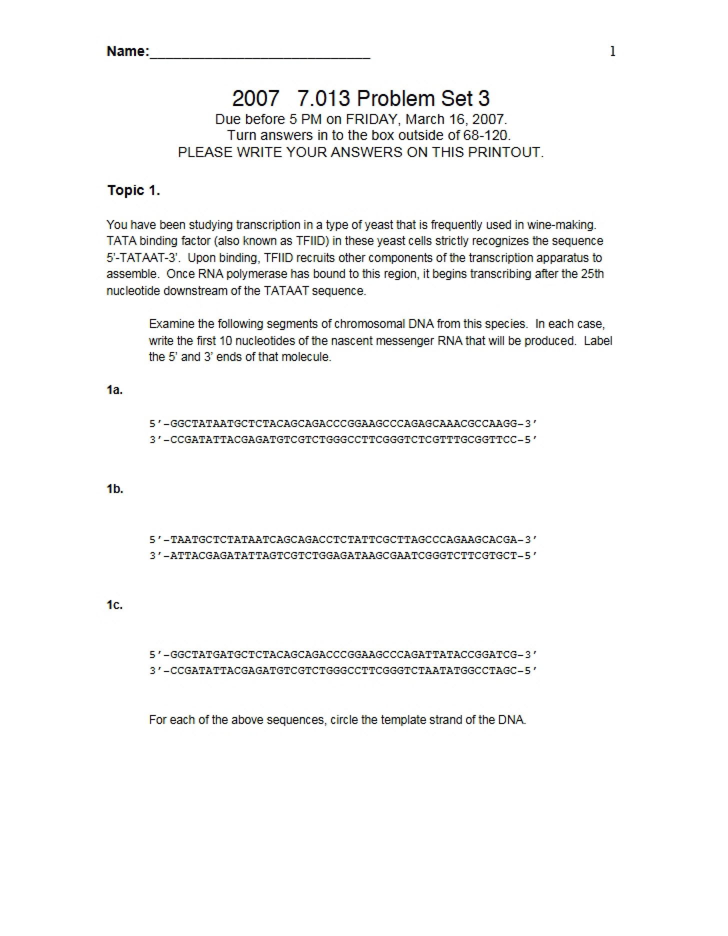 Set 3 Problems