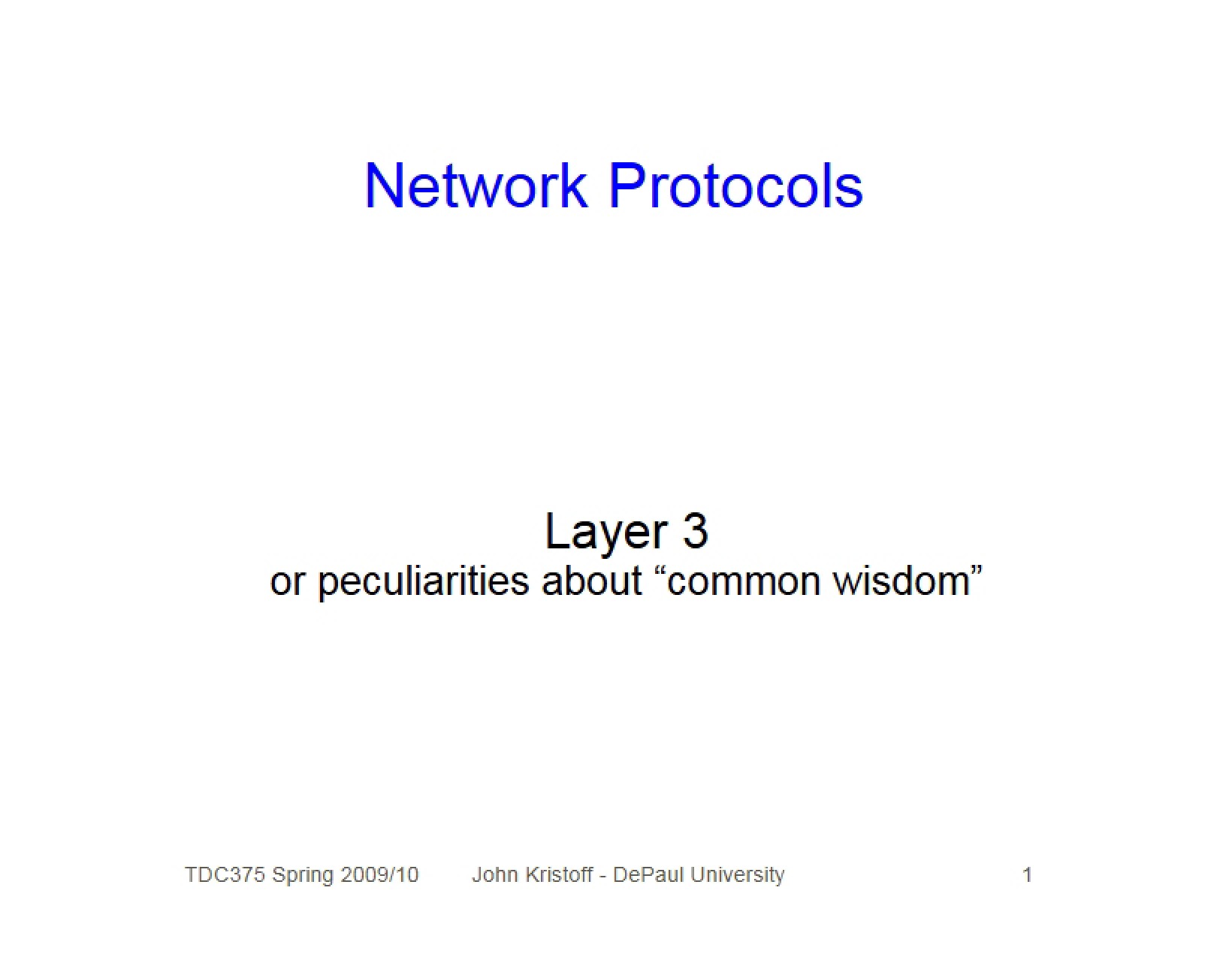 Network Layer (Layer 3)